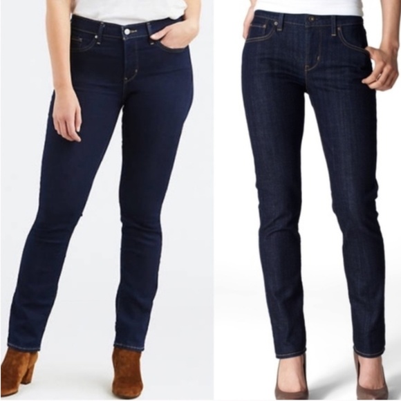 LEVI'S Demi Curve Midrise Slim Dark Wash Sz 8/29 - Picture 1 of 7